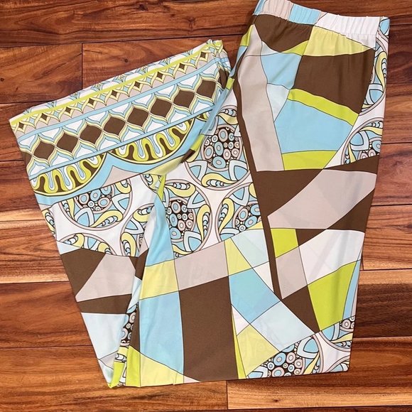 Chico's Cyclone Print Wide Leg Palazzo Pants NWT Chico's 2P M/L - Picture 2 of 6